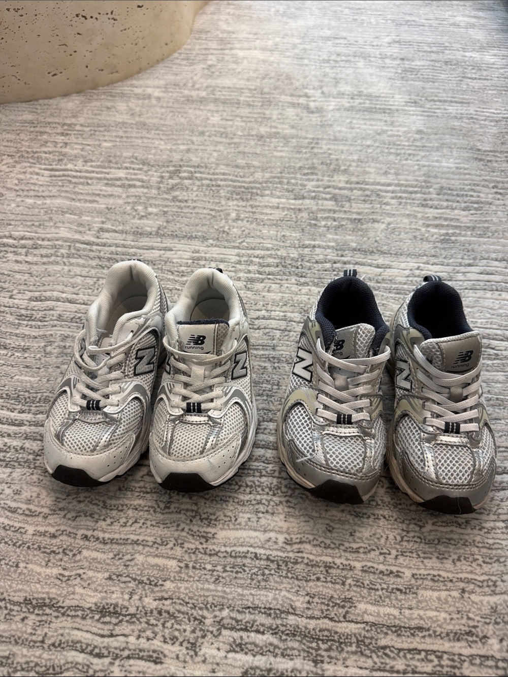 New Balance Kids Sneakers in Gray and Silver